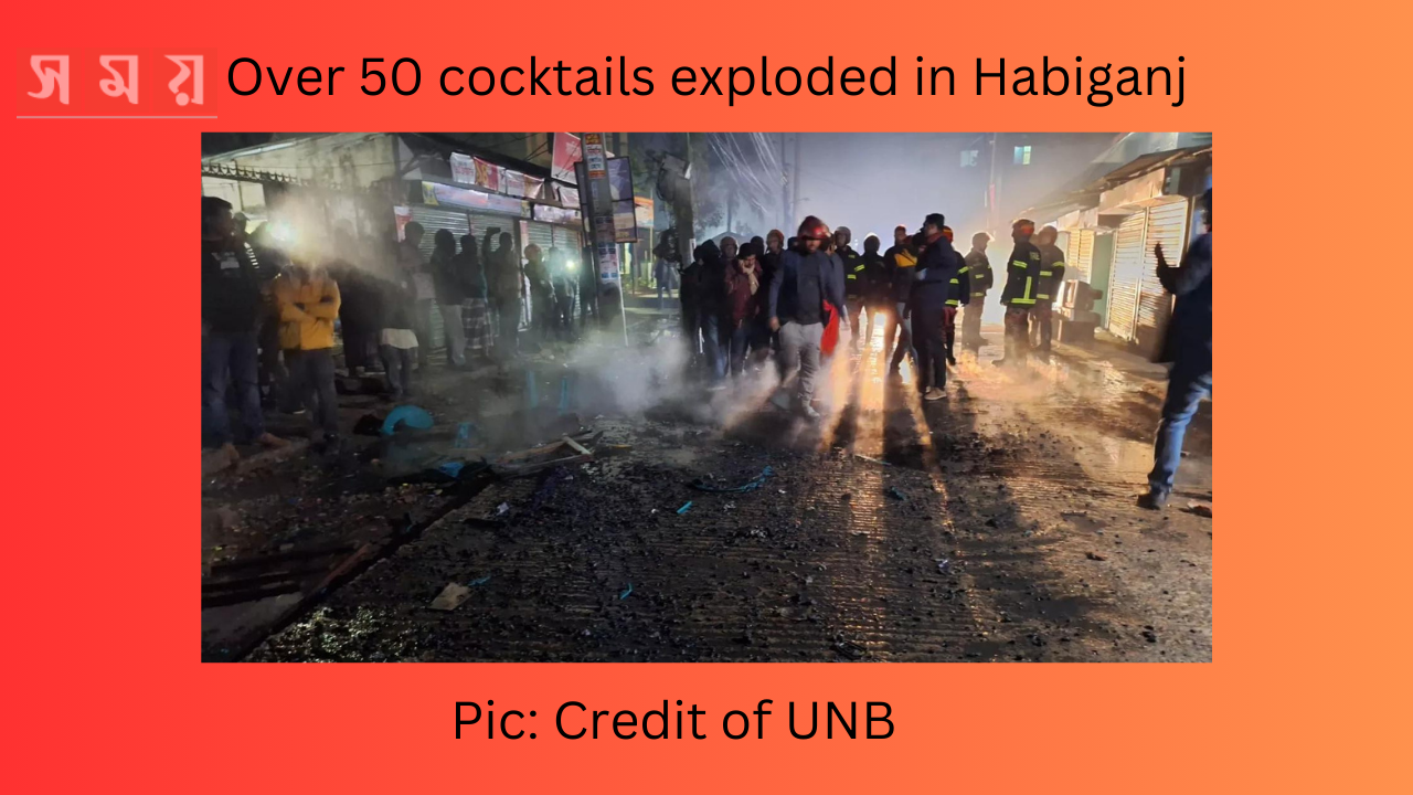 Over 50 cocktails exploded in Habiganj