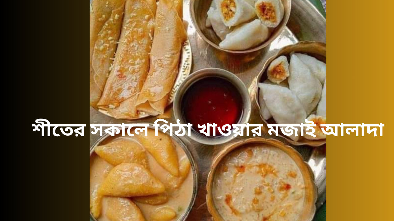 শীতের সকালে পিঠা খাওয়ার মজাই আলাদা