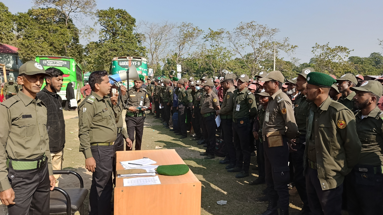 তাহিরপুরে ৫৩টি কেন্দ্রে ৬৩৬ জন আনসার সদস্য মোতায়েন