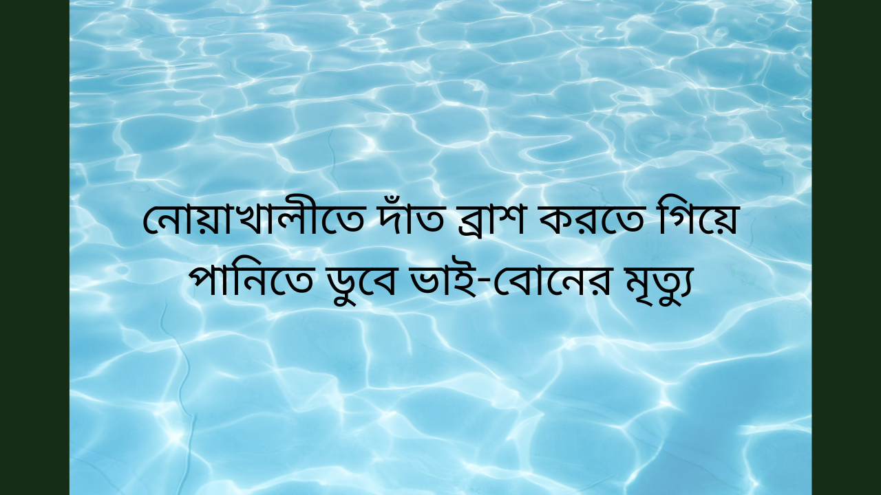 নোয়াখালীতে দাঁত ব্রাশ করতে গিয়ে পানিতে ডুবে ভাই-বোনের মৃত্যু